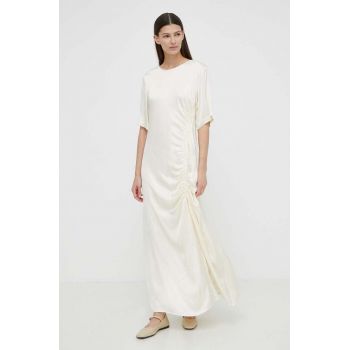 Herskind rochie Sabastian culoarea bej, maxi, oversize, 5148370