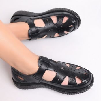 Pantofi dama casual Negri din Piele Ecologica Benia