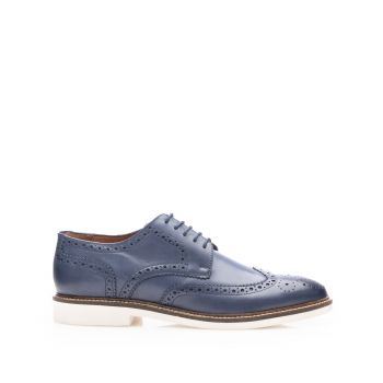 Pantofi casual bărbati din piele naturală, Leofex - 537 Blue Box de firma original