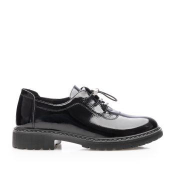 Pantofi casual damă din piele naturală - 4402 Negru Lac de firma originali