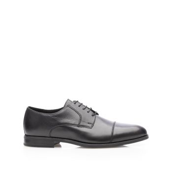 Pantofi eleganţi bărbaţi din piele naturală, Leofex - 731 Negru Box la reducere