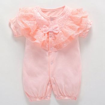 Body Bebeluș Cu Dantela Roz - 3-6 luni