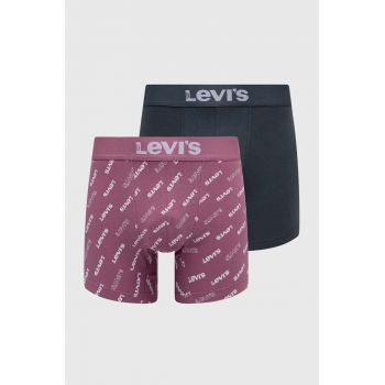 Levi's boxeri 2-pack barbati, culoarea roz de firma originali