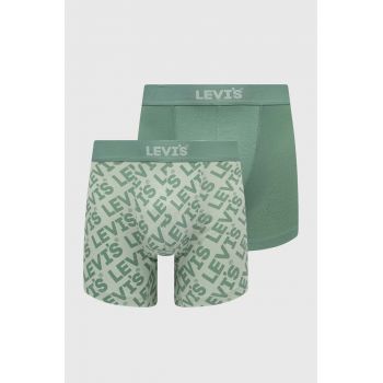Levi's boxeri 2-pack barbati, culoarea verde de firma originali