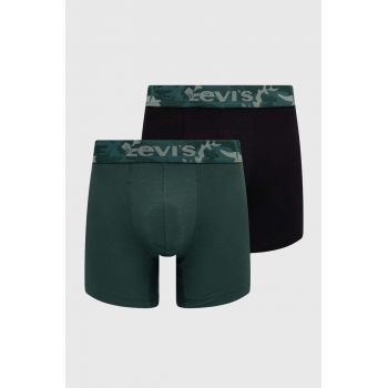 Levi's boxeri 2-pack barbati, culoarea verde de firma originali