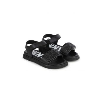 Dkny sandale din piele pentru copii culoarea negru