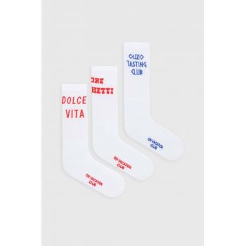 On Vacation sosete Faves 3-pack culoarea alb, OVC SK24