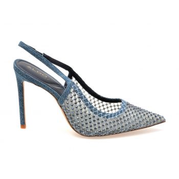 Pantofi eleganti ALDO bleumarin, 13697490, din material textil la reducere