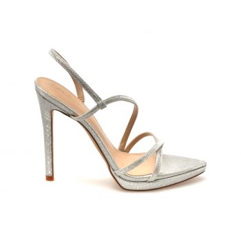 Sandale elegante ALDO argintii, 13578831, din piele ecologica