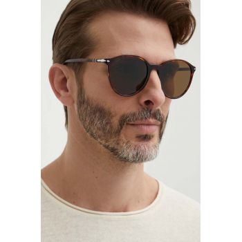 Persol ochelari de soare barbati, culoarea maro, 0PO3350S