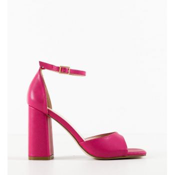 Sandale cu toc Santo Fuchsia