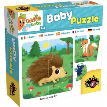 Set 6 puzzle cu animale, 24 piese mari, Baby Puzzle, 1-4 ani ieftin