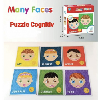 Set 6 puzzle Many Faces - Exprimarea emotiilor cu mimica fetei ieftin