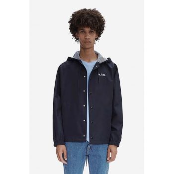 A.P.C. geacă bărbați, culoarea bleumarin, de tranziție PSAHP.H02808-DARKNAVY