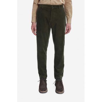 A.P.C. pantaloni Pantalon Constantin bărbați, culoarea verde, drept COESP.H08396-MILITARYKH