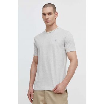 Abercrombie & Fitch tricou din bumbac barbati, culoarea gri, melanj