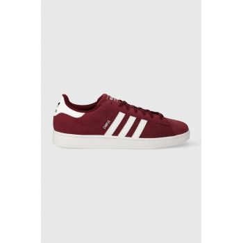 adidas Originals sneakers din piele întoarsă Campus 2 culoarea bordo