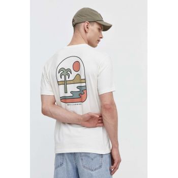 Billabong tricou din bumbac Adventure Division barbati, culoarea bej, cu imprimeu, ABYZT02302 ieftin
