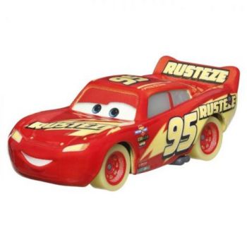 Cars Glow Racers Masinuta Metalica Fulger Mcqueen 1:55 de firma originala