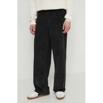 Dickies pantaloni de catifea cord CHASE CITY PANT culoarea negru, drept, DK0A4YSA de firma originali