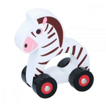 Jucarie din lemn cu roti Marionette Zebra