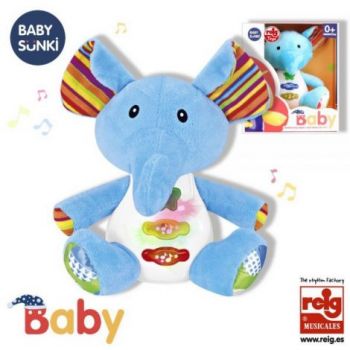 Jucarie interactiva bebe cu sunete si lumini 15 cm - Elefant la reducere