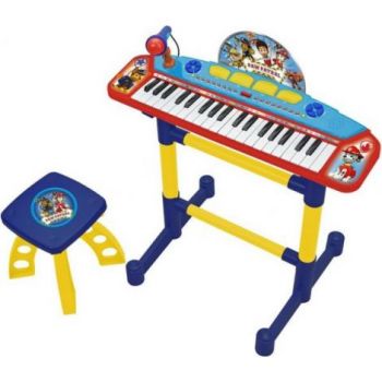 Keyboard electronic cu microfon si scaunel Paw Patrol ieftin