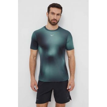 Mizuno tricou de alergare Core Graphic culoarea turcoaz, modelator, J2GAB010 ieftin