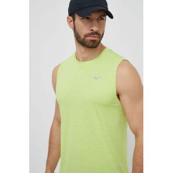 Mizuno tricou de alergare Impulse Core culoarea verde, J2GAB011 de firma original