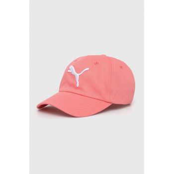 Puma șapcă de baseball din bumbac culoarea roz, cu imprimeu, 024587 24587 ieftina