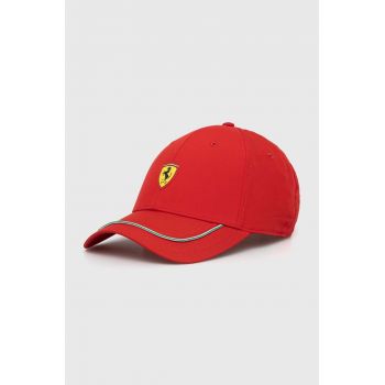 Puma șapcă Ferrari culoarea roșu, cu imprimeu, 025200 25200 ieftina