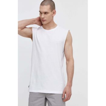 Superdry tricou din bumbac barbati, culoarea alb ieftin