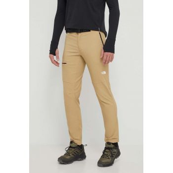 The North Face pantaloni de exterior Lightning culoarea bej, NF0A495NLK51