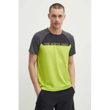 The North Face tricou sport culoarea verde, modelator, NF0A87TYWIP1