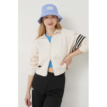 adidas Originals bluză Neuclassics Tracktop femei, culoarea alb, cu imprimeu IB7316-white