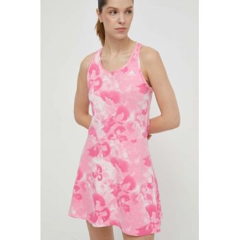 adidas rochie culoarea roz, mini, evazati, IS4247 de firma originala