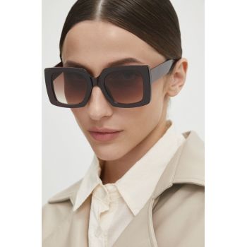 Answear Lab ochelari de soare femei, culoarea bordo