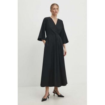 Answear Lab rochie culoarea negru, maxi, evazati