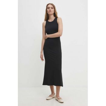 Answear Lab rochie culoarea negru, midi, evazati