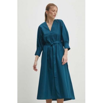Answear Lab rochie din bumbac midi, evazati