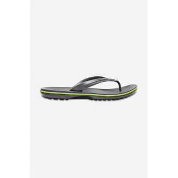 Crocs șlapi Flip femei, culoarea gri, cu toc plat 11033.GRAPHITE.VOLT-GRAPH ieftini