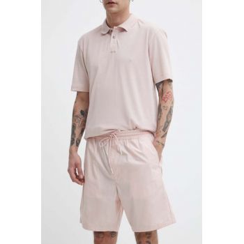 HUGO pantaloni scurți din bumbac culoarea roz, 50510596 de firma originali