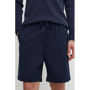 Les Deux pantaloni scurti barbati, culoarea albastru marin, LDM511046 de firma originali