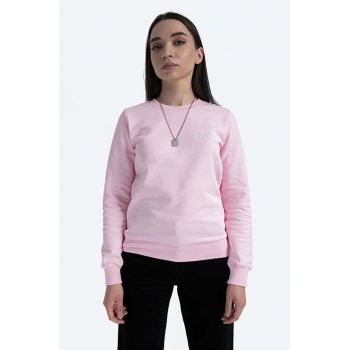 A.P.C. hanorac de bumbac Sweat Skye femei, culoarea roz, cu imprimeu COEBH.F27700-PALEPINK