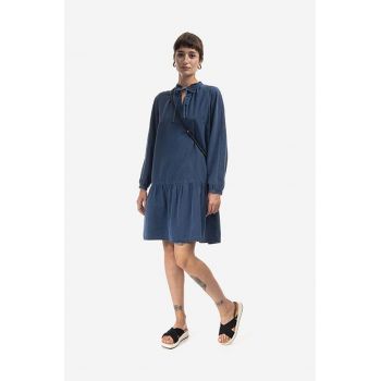 A.P.C. rochie culoarea bleumarin, mini, evazati COEYL.F05944-INDIGOWASH de firma originala