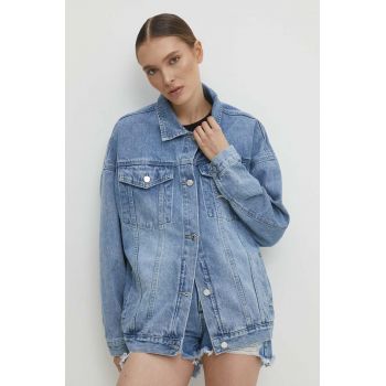 Answear Lab geaca jeans femei, de tranzitie, oversize ieftina