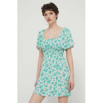 Billabong rochie culoarea turcoaz, mini, drept, ABJWD00668 ieftina