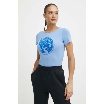 Fjallraven tricou din bumbac Arctic Fox T-shirt femei, F89849