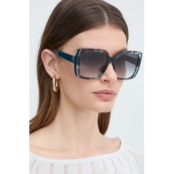 Furla ochelari de soare femei, culoarea turcoaz, SFU707_560VBG de firma originali