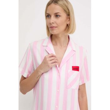 HUGO cămașă culoarea roz, cu guler clasic, regular, 50514876 de firma originala